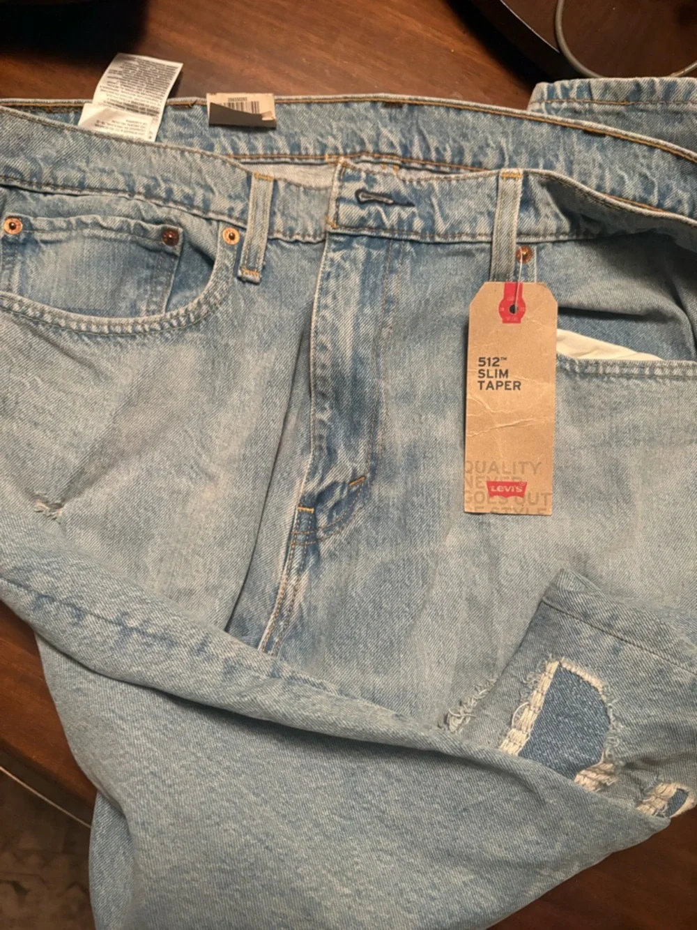 Levi's Light Blue Denim Jeans with Tan Patch